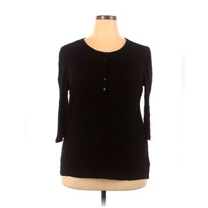 Black Henley Top NWT